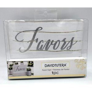 Wedding Reception Favor Sign Wooden & Silver Table Decoration David Tutera